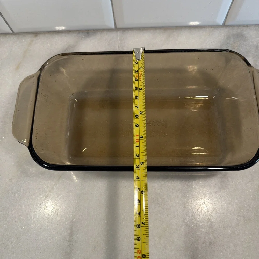 Pyrex Loaf Pan Baking Dish #213 Amber Brown Glass Corning E 15 1.5L 22x11x6cm